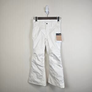 The North Face Girls Sz S/7-8 Freedom Insulated Snow Pants White Dune Snowboard